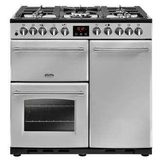 Belling 444444158 90cm Farmhouse Deluxe 90DFT Dual Fuel Range in St/Steel