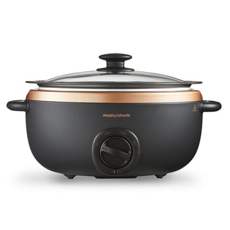 Morphy Richards 461016 6.5L Sear and Stew Slow Cooker - Rose Gold