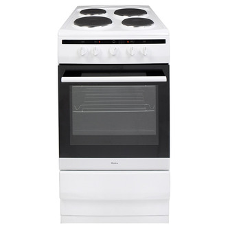 Amica 508EE1W-1 50cm Single Oven Electric Cooker White Solid Plate 2YG