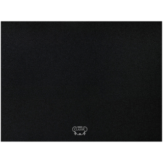 Rangemaster 57380 110cm CLASSIC Splashback Black with Brass Graphics