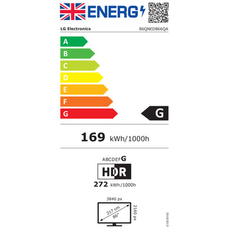 LG 86QNED866QA 86 4K HDR UHD QNED NanoCell Smart LED TV Dolby Vision