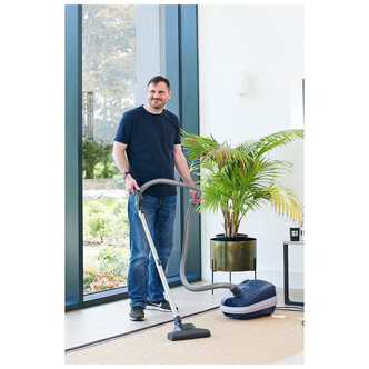 Sebo 92625CI Airbelt E1 Artic Cylinder Vacuum Cleaner Satin Blue