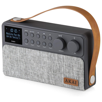 Akai A61028 Sonisk Bluetooth Rechargeable DAB+/FM Radio - Grey