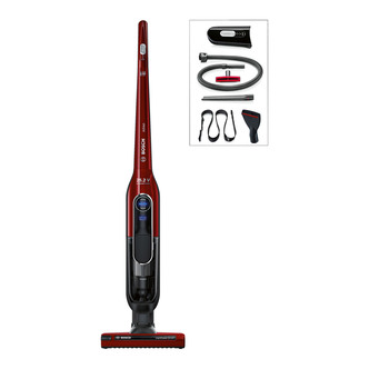 Bosch BCH625K2GB ATHLET Cordless Bagless Upright Vacuum Cleaner 25V Red