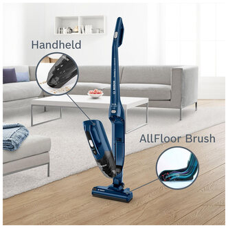 Bosch BCHF216GB Cordless 2 in 1 Stick Vacuum Cleaner in Blue