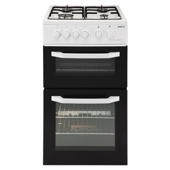 BDG581NW 50cm Twin Cavity Gas Cooker in White