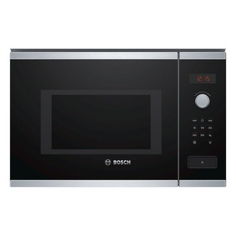 Bosch BFL553MS0B Serie 4 Built in Microwave Oven in Brushed Steel Blac