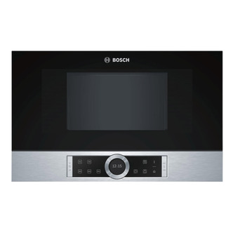 Bosch BFL634GS1B Built In Microwave Oven in Brushed Steel 900W 21L
