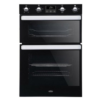 Belling BI902FPBLK Built In Electric Double Oven in Black Programmable