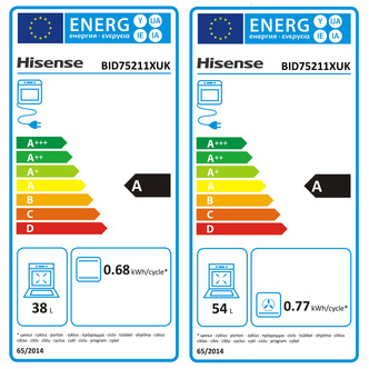 Hisense BID75211XUK Built Under Electric Double Oven in St Stl 54L A R