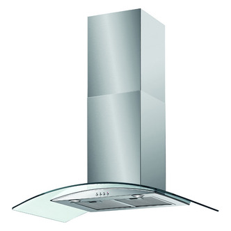 Iberna BWT9.3GL 90cm Curved Glass Chimney Hood in St/Steel