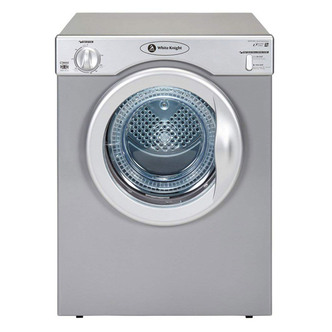 White Knight C39AS 3.5kg Compact Vented Tumble Dryer in Silver C Rated