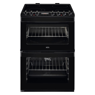  CCB6740ACB 60cm Electric Cooker in Black Ceramic Hob Double Oven