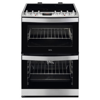 CCB6740ACM 60cm Electric Cooker in St/St Ceramic Hob Double Oven