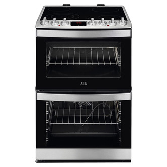  CCB6760ACM 60cm Electric Cooker in St/St Ceramic Hob Double Oven