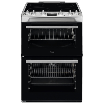 AEG CCX6530ACM 60cm Double Oven Electric Cooker in Stainless Steel Cer