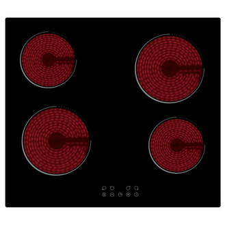 Culina CER60TC 60cm 4 Zone Ceramic Hob in Black Glass Touch Control