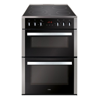 CDA CFC630SS 60cm Electric Cooker in St/St Double Oven Ceramic Hob