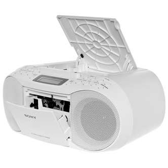Sony CFD S70W Portable CD Radio Casette Boombox in White