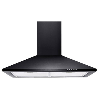 Culina CHIM70BKPF 70cm Chimney Hood in Black 3 Speed Fan