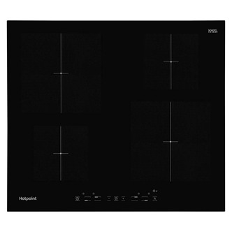 Hotpoint CIA640C 60cm Frameless Induction Hob in Black Glass