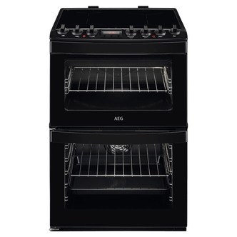  CIB6740ACB 60cm Electric Cooker in Black Induction Hob Double Oven