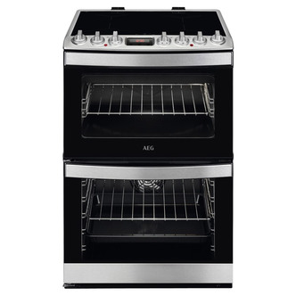  CIB6740ACM 60cm Electric Cooker in St/St Induction Hob Double Oven