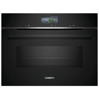 Siemens CM776G1B1B iQ700 Built In Compact Oven With Microwave in Black Wit
