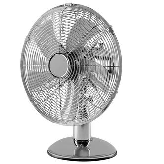 Daewoo COL1607GE 12-Inch Chrome Metal Desk Fan