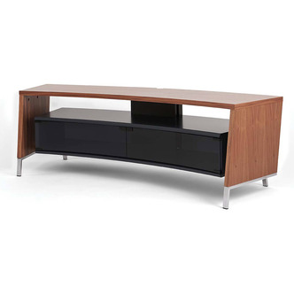 Off The Wall CRV1500DW 1560mm Wide Curved TV Cabinet in Dark Wood