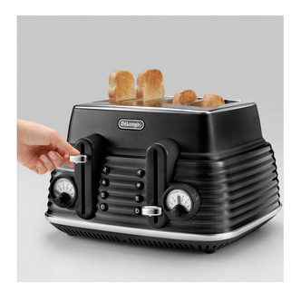 Delonghi CTZS4003BK SCOLPITO 4 Slice Toaster Black