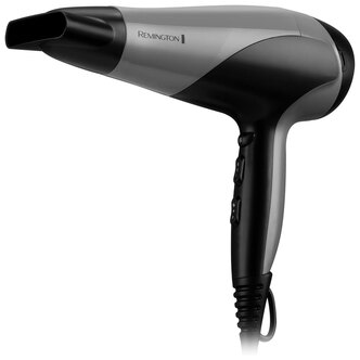 Remington D3190S Ionic Dry Hair Dryer - Black and Silver 2200W