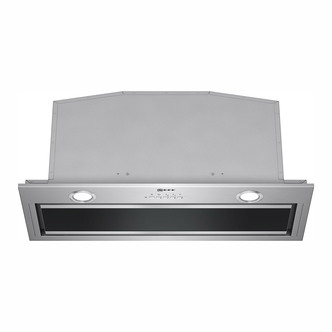 Neff D57ML67N1B 70cm Canopy Hood in Stainless Steel Black Glass