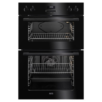 AEG DEE431010B Built In Double Electric Multifunction Oven in Black