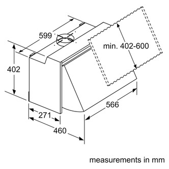 Bosch DEM66AC00B Serie 2 60cm Integrated Hood in Metallic Silver