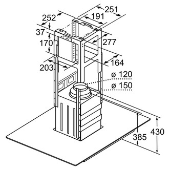 Bosch DIG97IM50B Serie 4 90cm Glass Island Chimney Hood in Brushed Ste