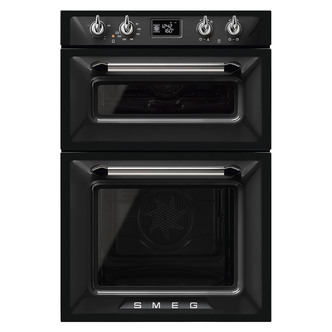 Smeg DOSF6920N1 60cm Victoria Built-In Double Oven in Black