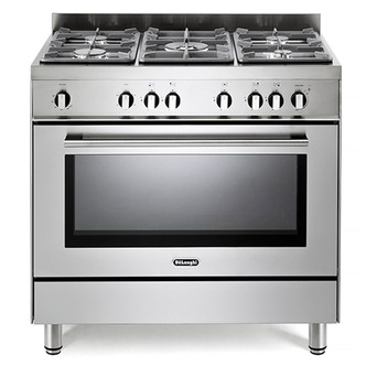 DeLonghi DSR916GS 90cm Modern Single Cavity Gas Range Cooker St/Steel