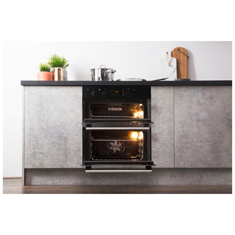 Hotpoint DU2540BL 60cm Built Under Double Electric Fan Oven in Black