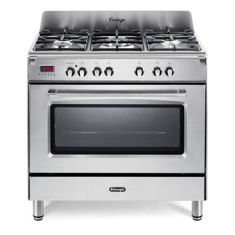 DeLonghi DVRS906DFSS Vintage 90cm Single Cavity Dual Fuel Range Cooker St/St