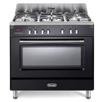 DeLonghi DVRS916DFBL 90cm Vintage Single Cavity D/Fuel Range Cooker Black