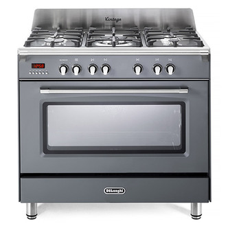 DeLonghi DVRS916DFSL 90cm Vintage Single Cavity D/Fuel Range Cooker Slate