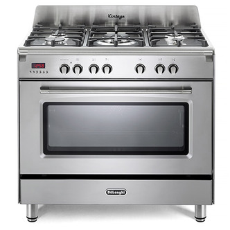 DeLonghi DVRS916DFSS 90cm Vintage Single Cavity D/Fuel Range Cooker St/Steel