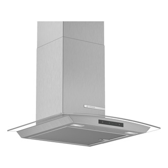 Bosch DWA66DM50B Serie 4 60cm Curved Glass Chimney Hood in Brushed Ste