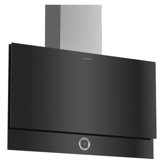Bosch DWF97RV60B Serie 8 90cm H C Slim Flat Glass Wall Hood in Black