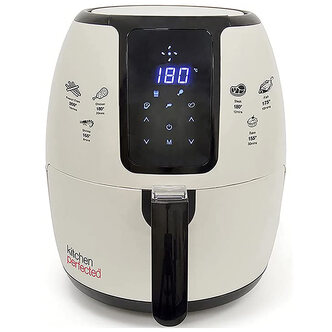 Kitchen Perfected E6703WI 4L Single Zone Digital Air Fryer in Cream & Black
