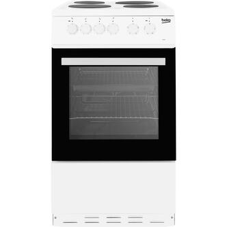 Beko ESP50W 50cm Single Oven Electric Cooker in White Solid Plate