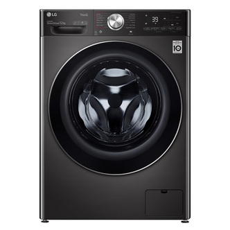 LG F4V1012BTSE Washing Machine in Black Steel 1400rpm 12kg A Rated