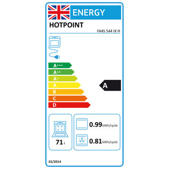 Hotpoint FA4S544IXH Built In Electric Single Oven in St Steel 71L A Ra