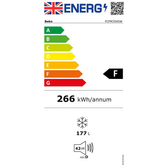 Beko FCFM3545W 55cm Tall Frost Free Freezer White 1 45m G Rated 177L